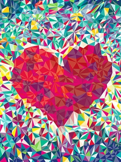 Fractal Heart wallpaper 240x320