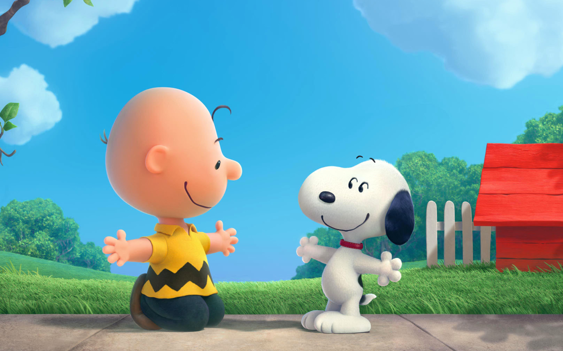 The Peanuts Movie with Snoopy and Charlie Brown wallpaper 1920x1200