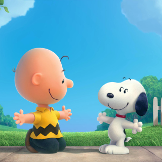 The Peanuts Movie with Snoopy and Charlie Brown sfondi gratuiti per iPad Air