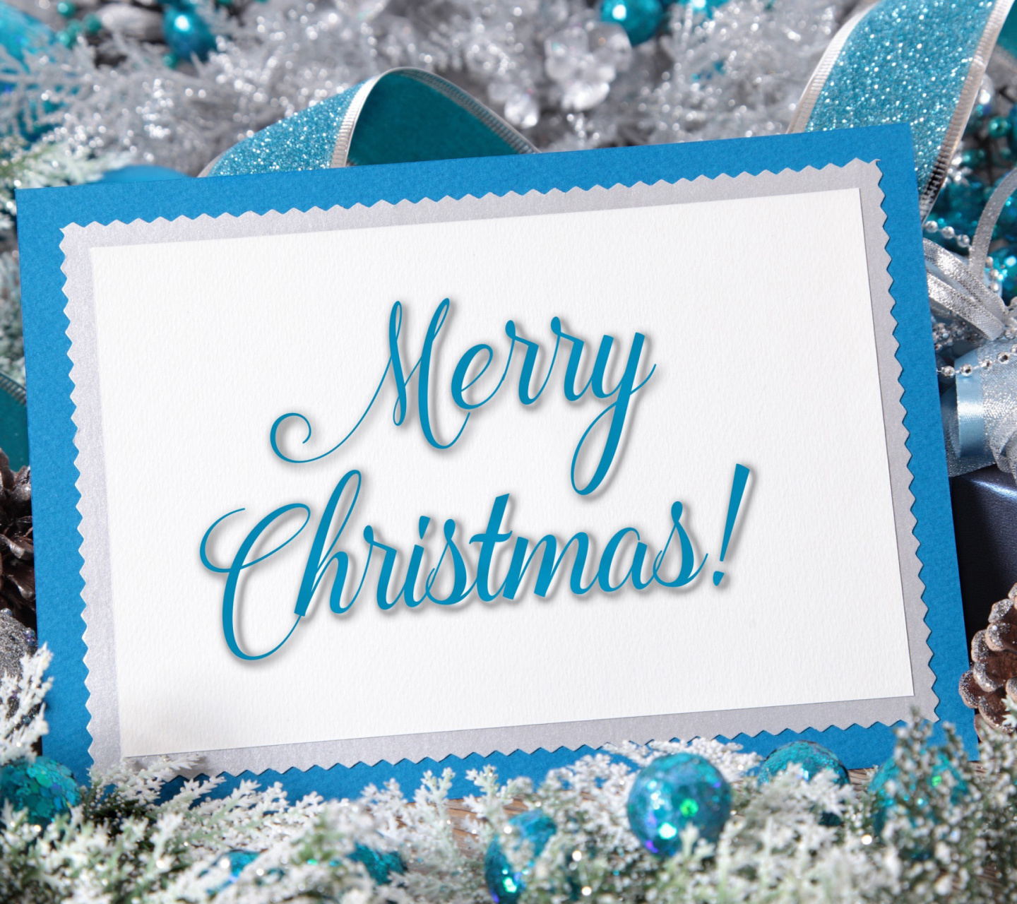 Обои Merry Christmas Card 1440x1280