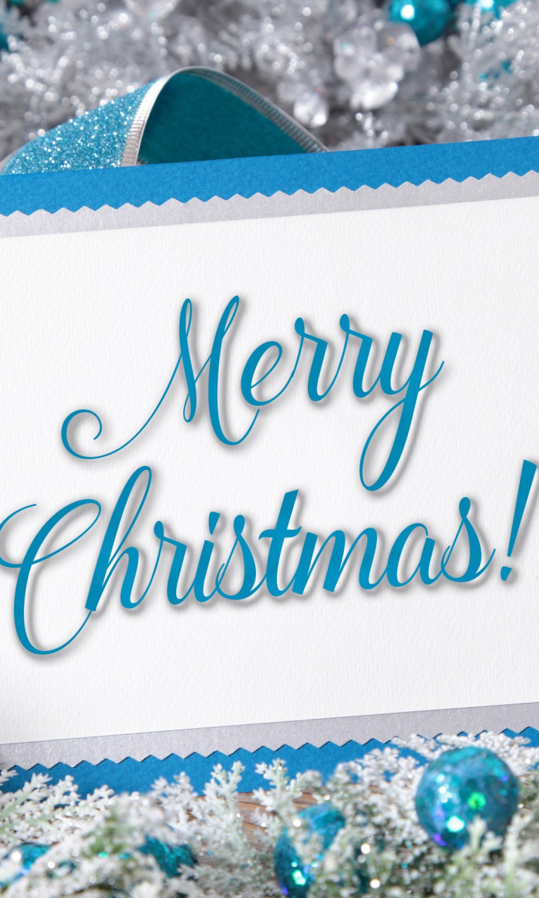 Fondo de pantalla Merry Christmas Card 768x1280