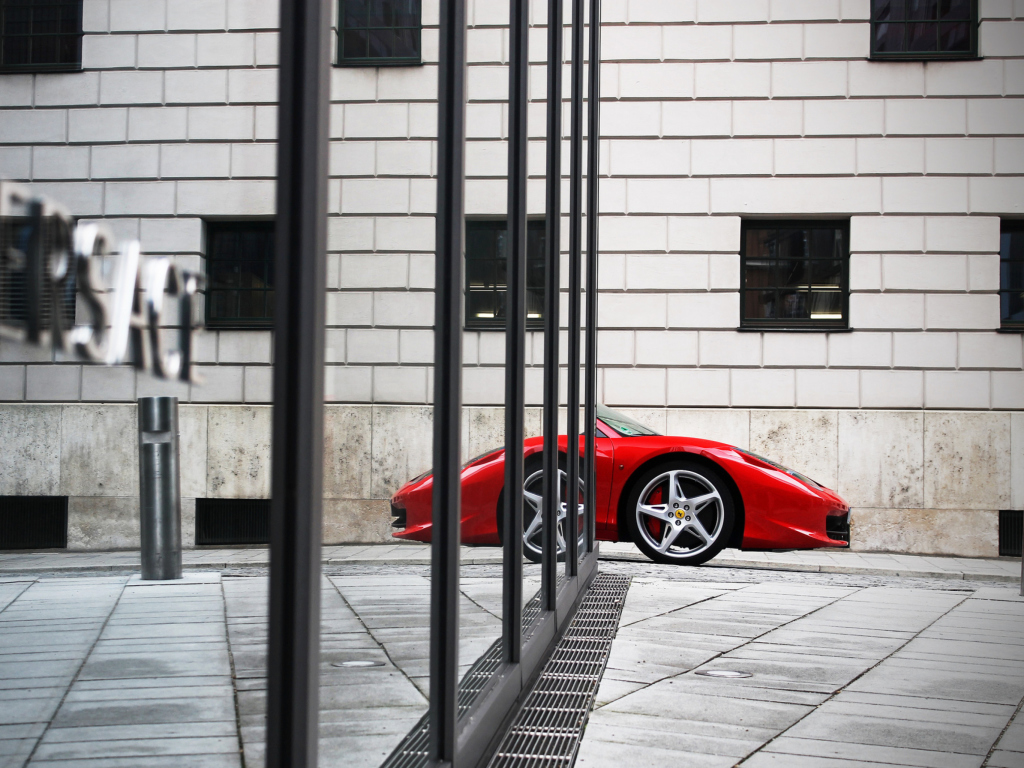 Sfondi Red Ferrari 458 Italia 1024x768