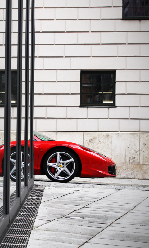 Screenshot №1 pro téma Red Ferrari 458 Italia 480x800