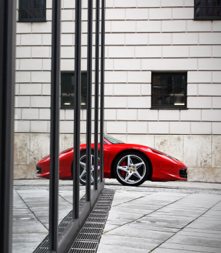 Red Ferrari 458 Italia papel de parede para celular para Nokia C2-05