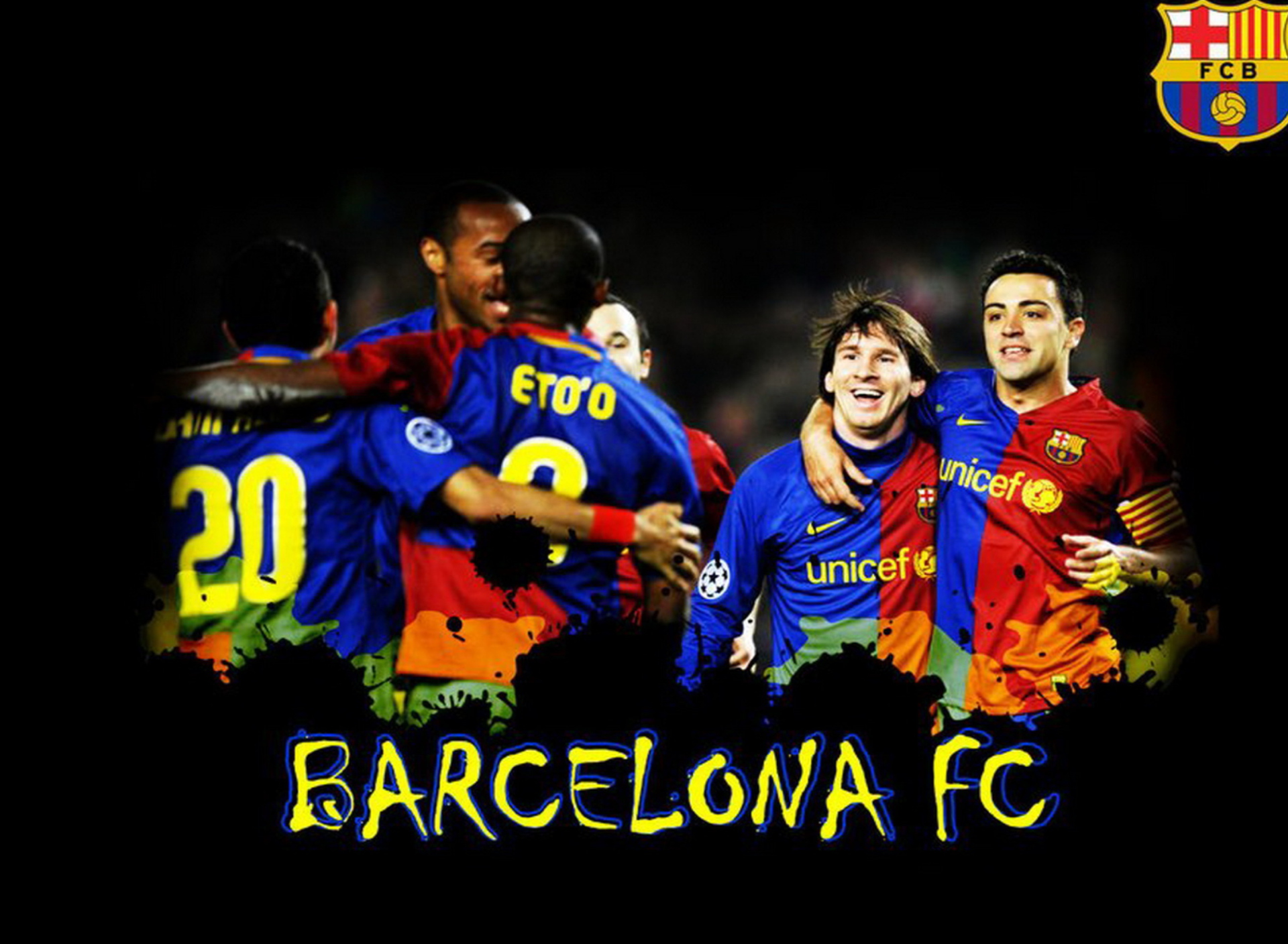 Fondo de pantalla Barcelona Team 1920x1408