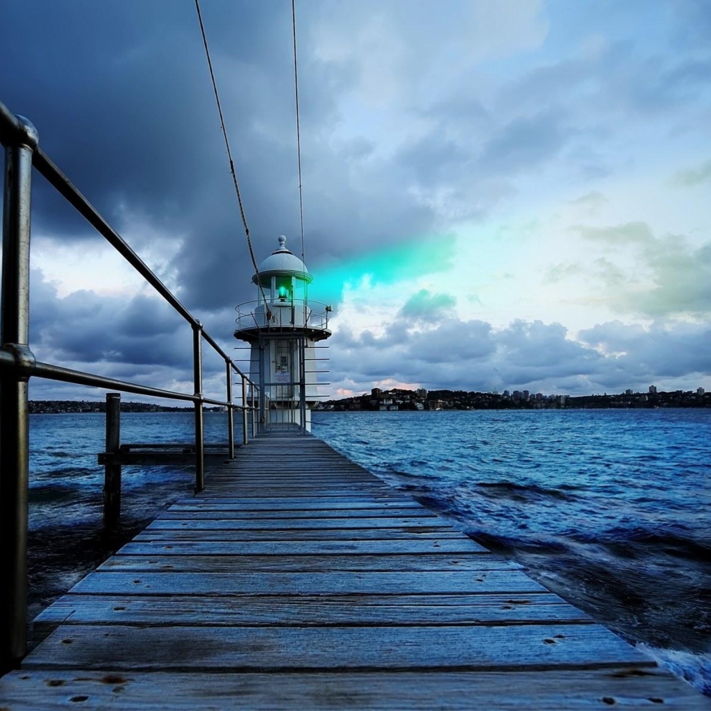 Sfondi Lighthouse in Denmark 1024x1024