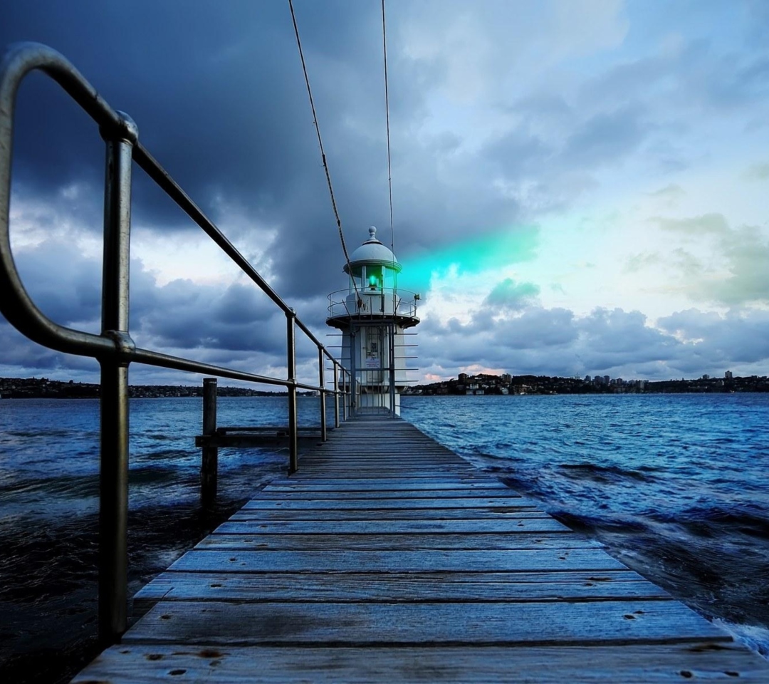 Lighthouse in Denmark wallpaper 1080x960