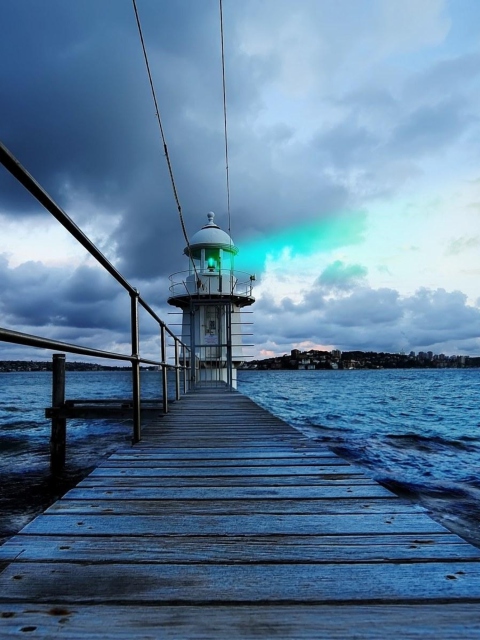 Sfondi Lighthouse in Denmark 480x640