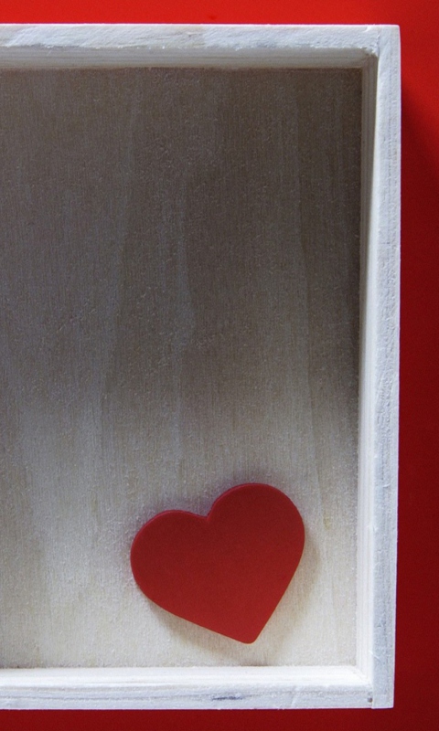 Das Red Heart Wallpaper 480x800