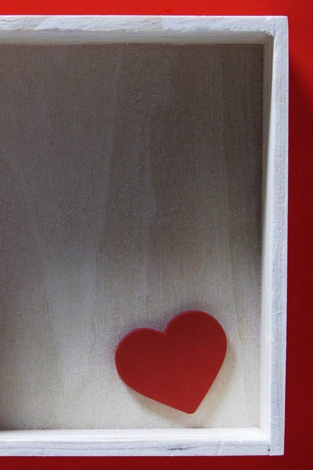 Fondo de pantalla Red Heart 640x960