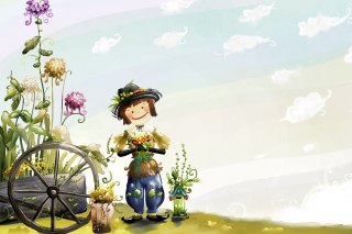 Happy Scarecrow Wallpaper for Android, iPhone and iPad