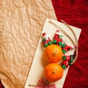 Fondo de pantalla Christmas Tangerines 128x128