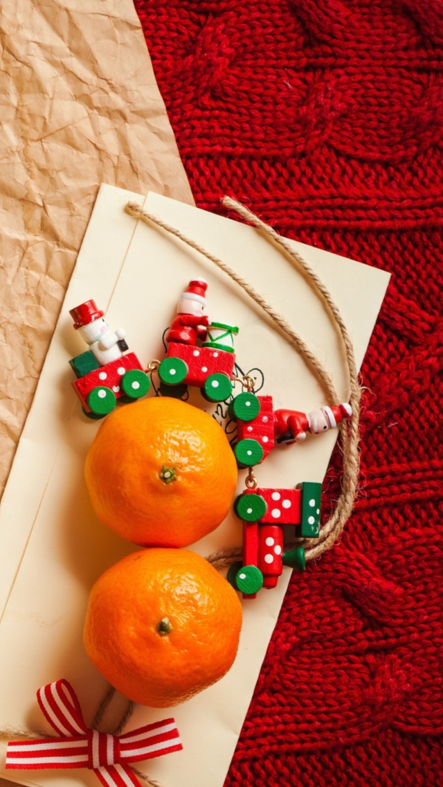 Sfondi Christmas Tangerines 640x1136