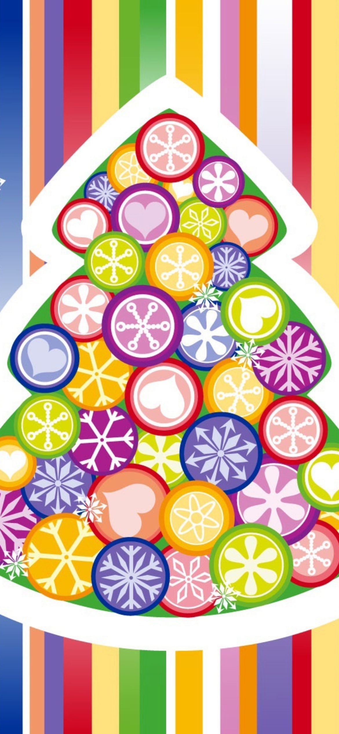 Colorful Christmas Tree wallpaper 1170x2532