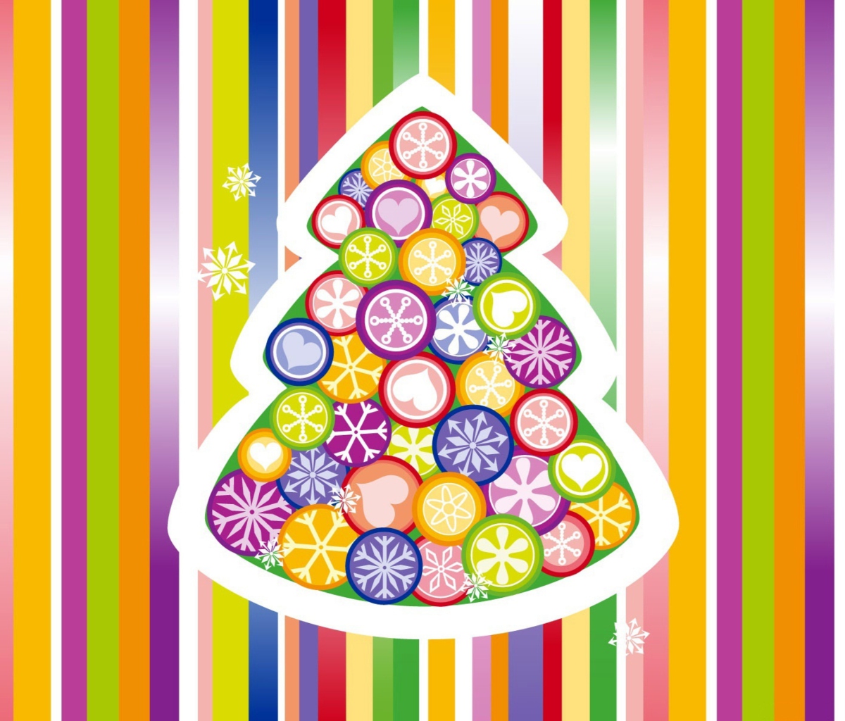 Screenshot №1 pro téma Colorful Christmas Tree 1200x1024