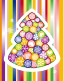Das Colorful Christmas Tree Wallpaper 128x160