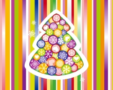 Colorful Christmas Tree wallpaper 220x176