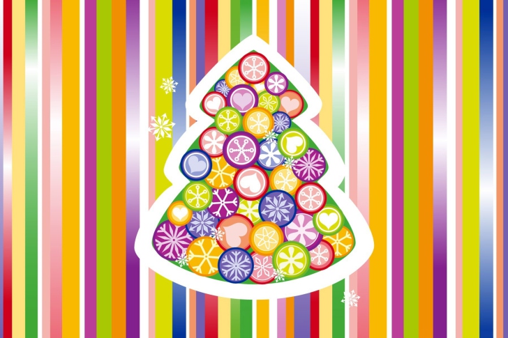 Colorful Christmas Tree wallpaper