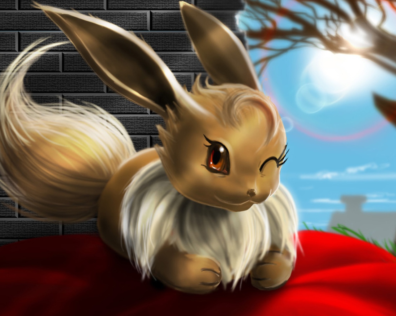 Das Eevee Pokemon Wallpaper 1280x1024