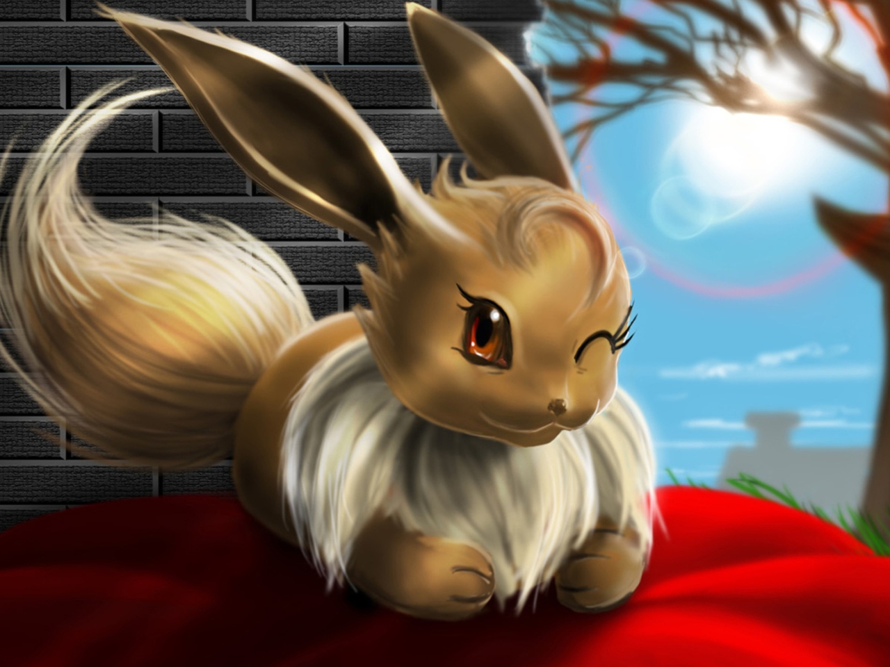 Das Eevee Pokemon Wallpaper 1280x960
