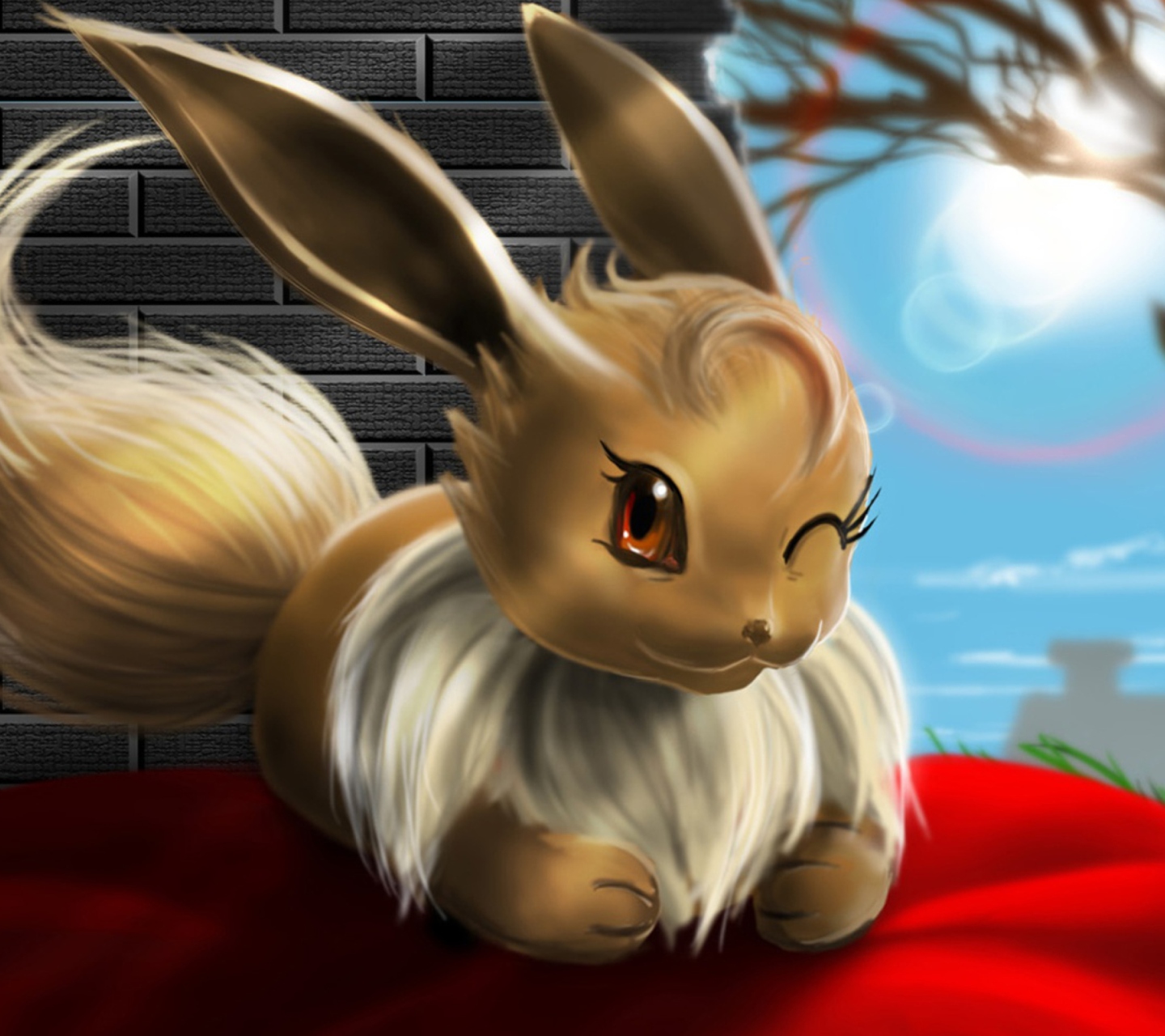 Eevee Pokemon wallpaper 1440x1280