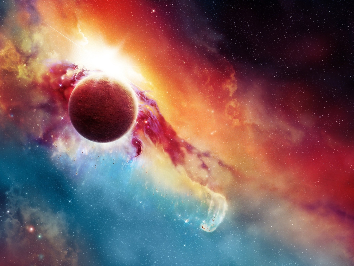 Colorful Space And Planet wallpaper 1152x864