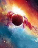 Das Colorful Space And Planet Wallpaper 128x160