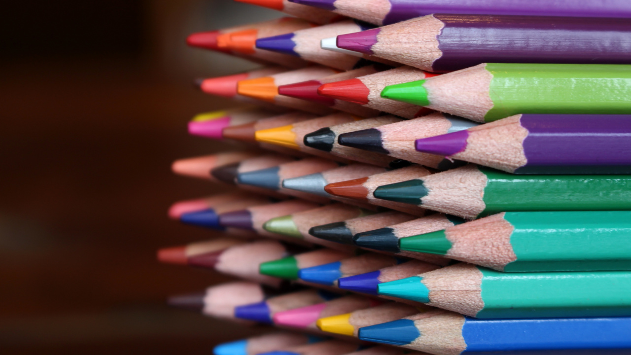 Обои Crayola Colored Pencils 1280x720