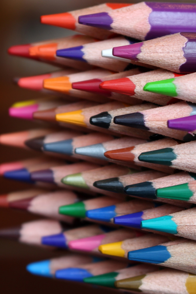 Fondo de pantalla Crayola Colored Pencils 640x960