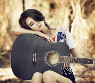 Pretty Girl With Guitar - Fondos de pantalla gratis para 2048x2048