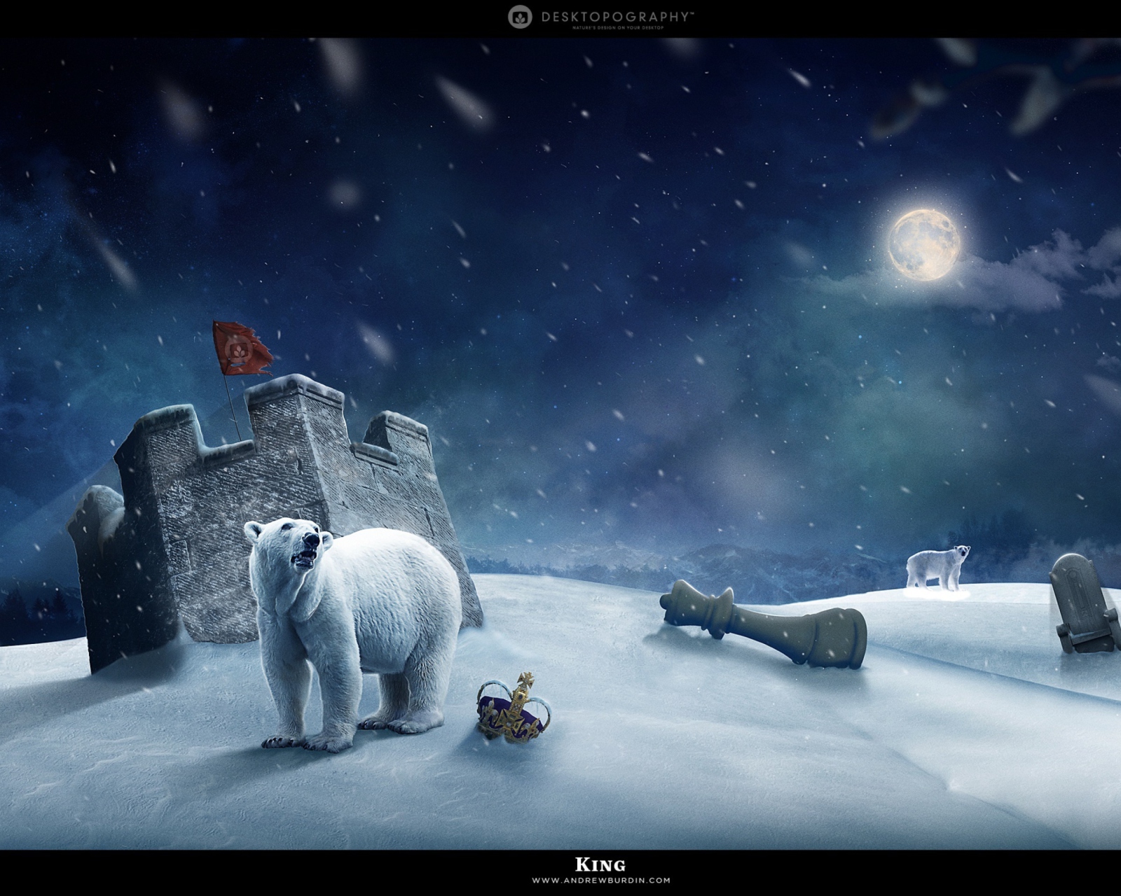 Das White Bear Polar King Wallpaper 1600x1280