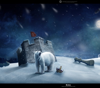 White Bear Polar King Wallpaper for iPad mini 2