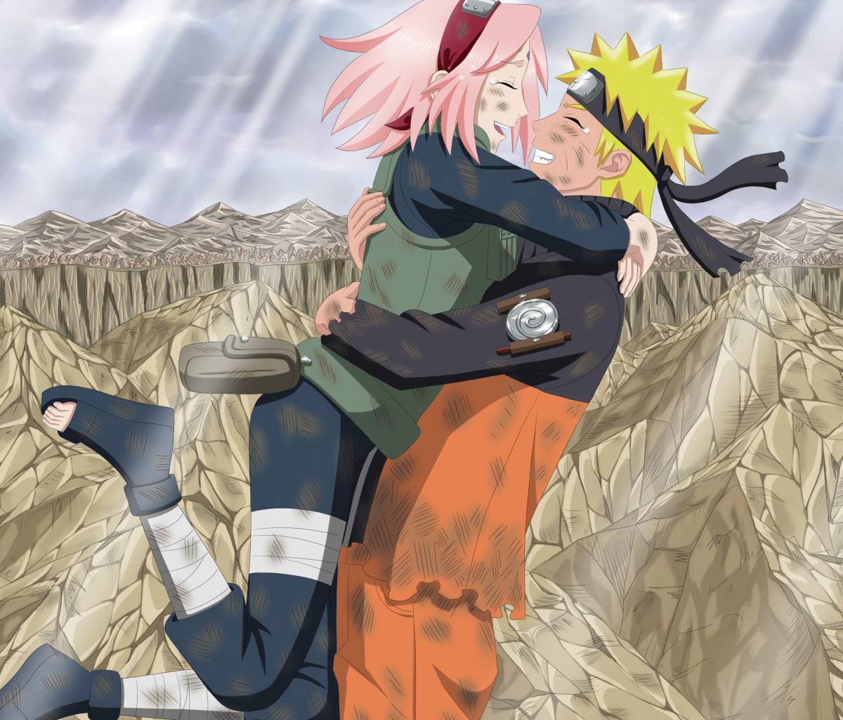 Screenshot №1 pro téma Uzumaki Naruto And Sakura 1200x1024