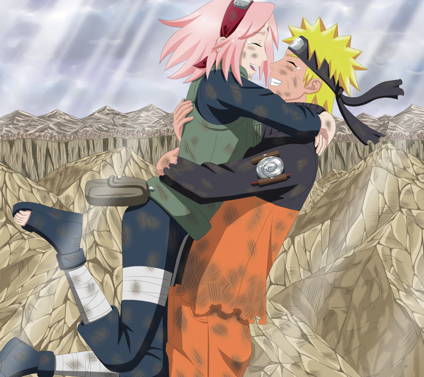 Fondo de pantalla Uzumaki Naruto And Sakura 1440x1280