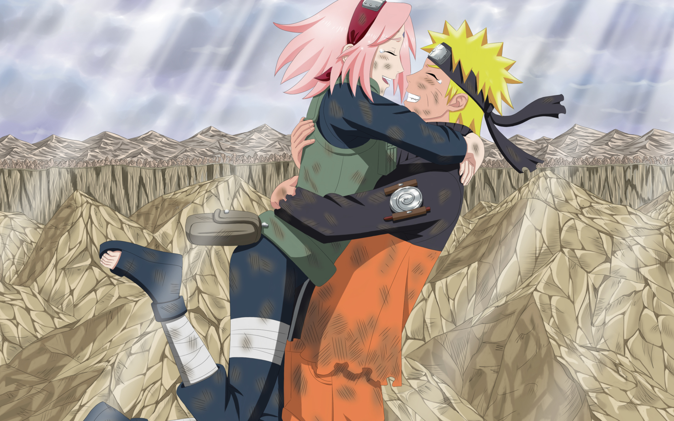 Screenshot №1 pro téma Uzumaki Naruto And Sakura 2560x1600