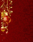 Das Red Xmas Ornaments Wallpaper 128x160
