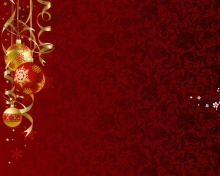 Das Red Xmas Ornaments Wallpaper 220x176