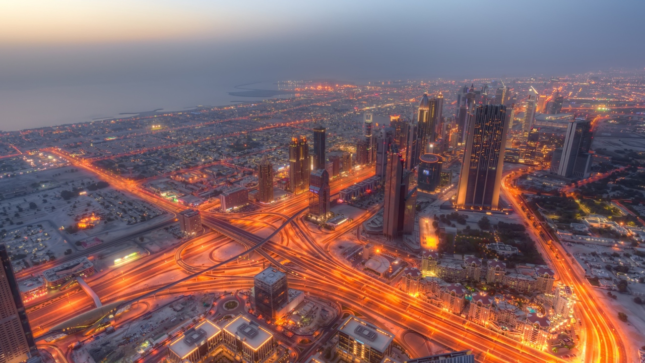 Fondo de pantalla Dubai City Lights 1280x720