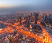 Dubai City Lights wallpaper 176x144