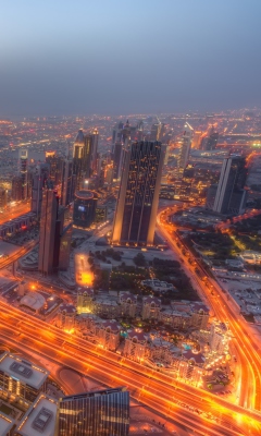 Обои Dubai City Lights 240x400