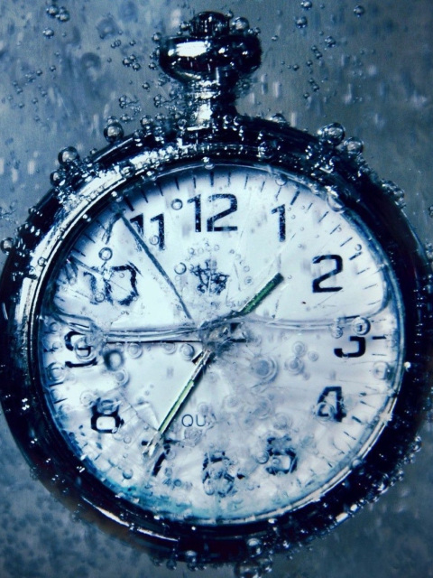 Sfondi Frozen Time Clock 480x640