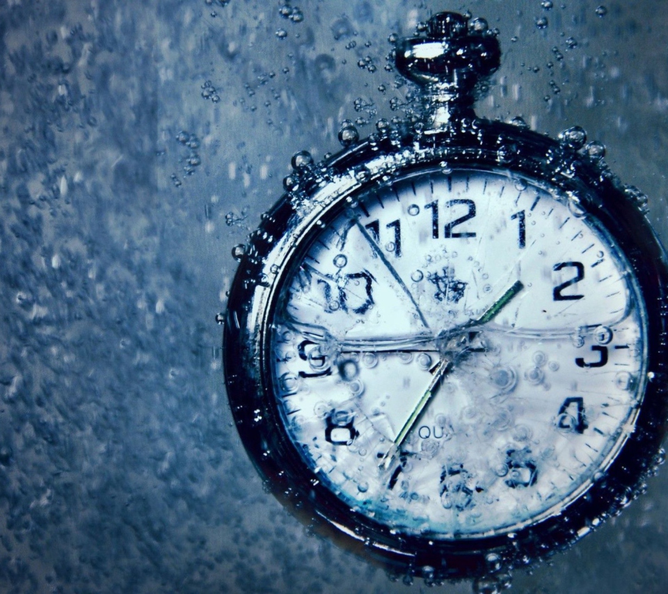 Das Frozen Time Clock Wallpaper 960x854