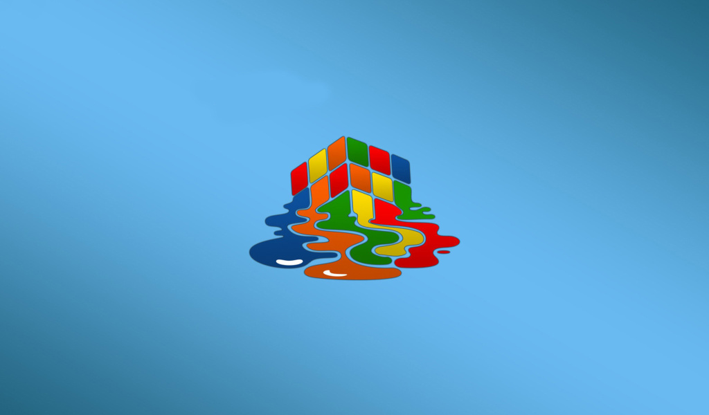 Rubiks cube puzzle wallpaper 1024x600