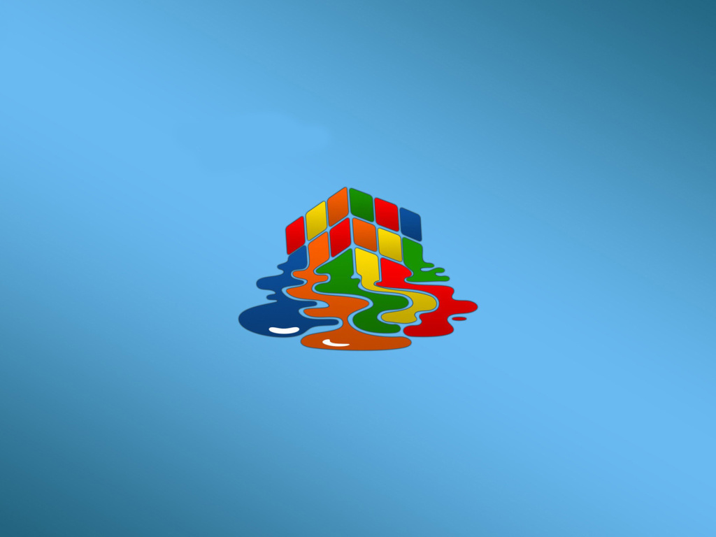 Rubiks cube puzzle wallpaper 1024x768