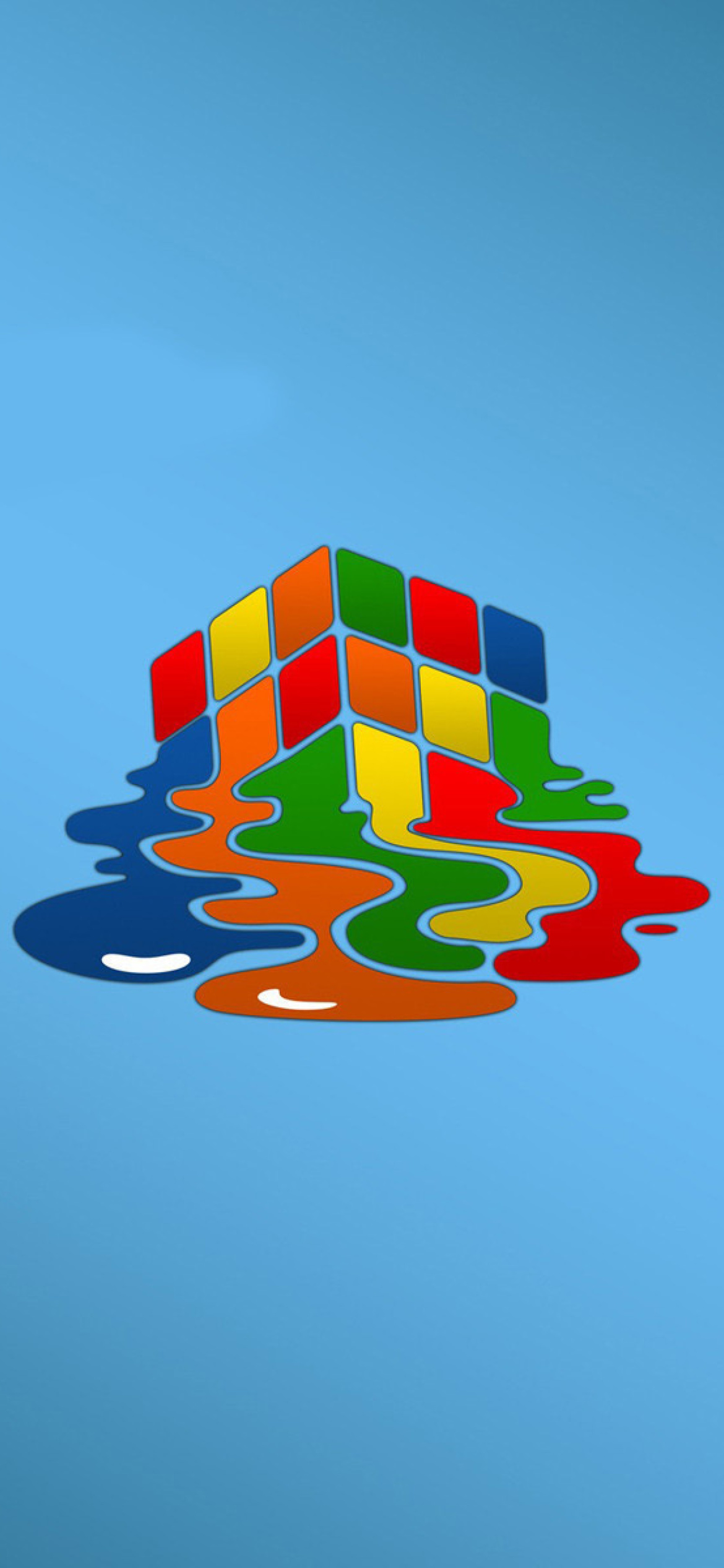 Rubiks cube puzzle wallpaper 1170x2532