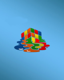 Rubiks cube puzzle wallpaper 128x160