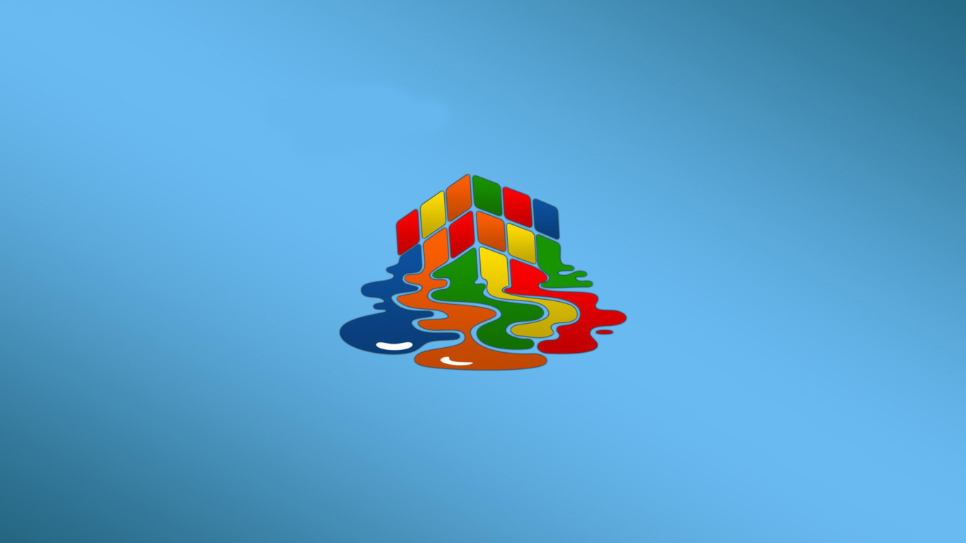 Rubiks cube puzzle wallpaper 1366x768