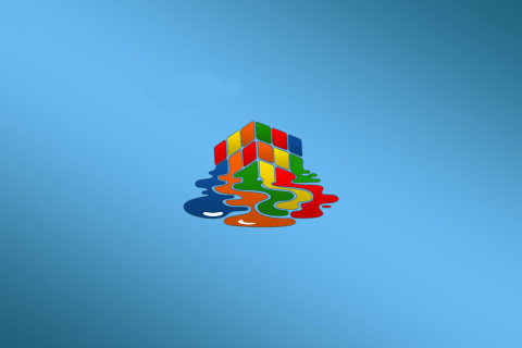 Rubiks cube puzzle wallpaper 480x320