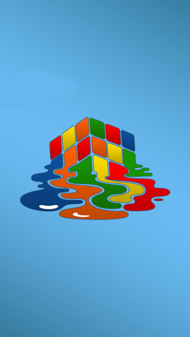 Rubiks cube puzzle wallpaper 640x1136