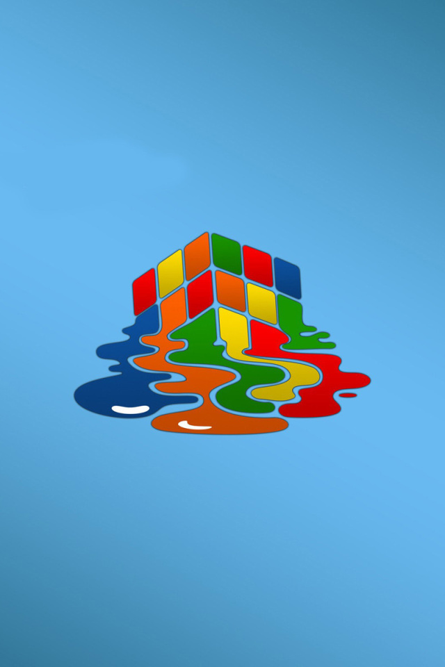 Rubiks cube puzzle wallpaper 640x960